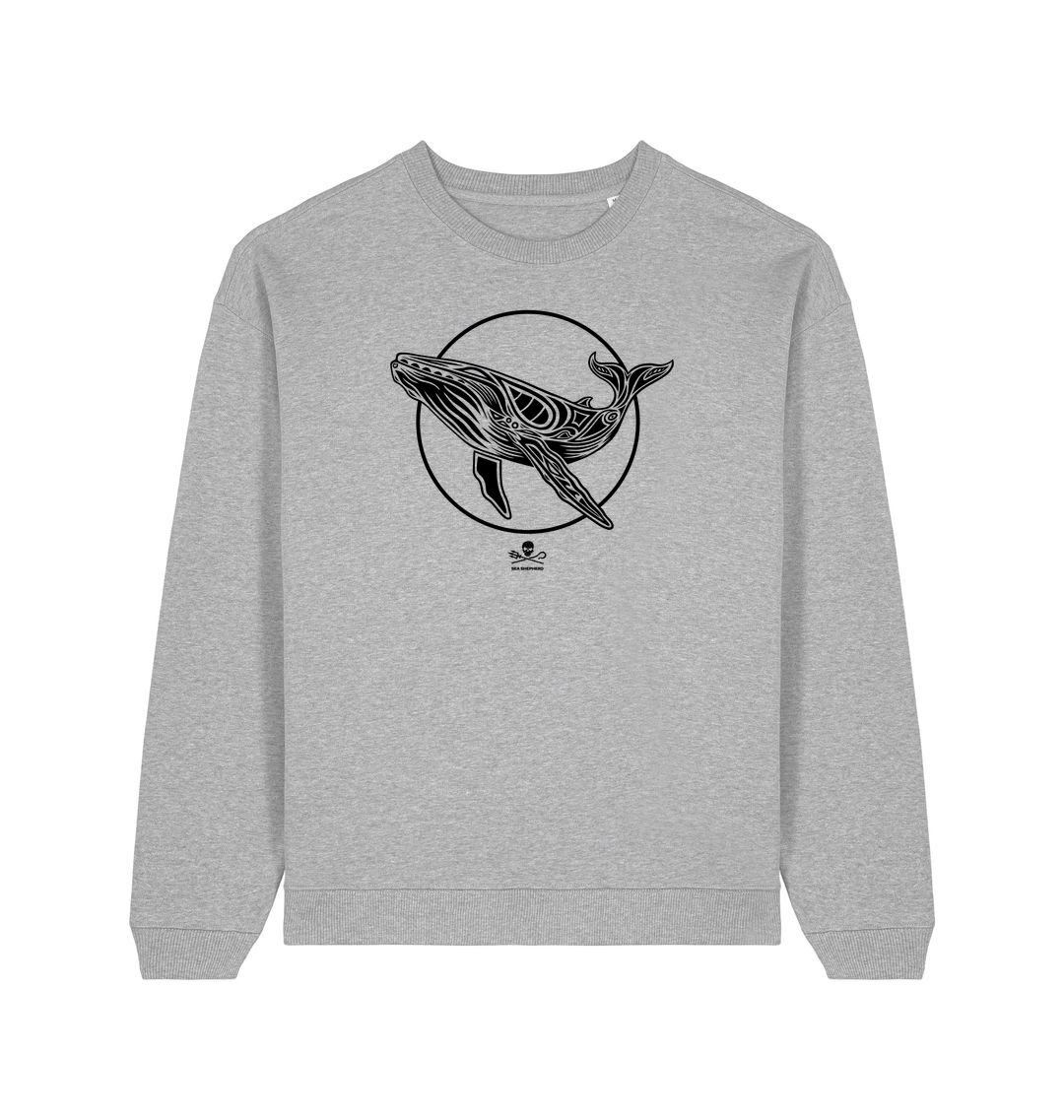 Heather Grey Printed Sweater Front